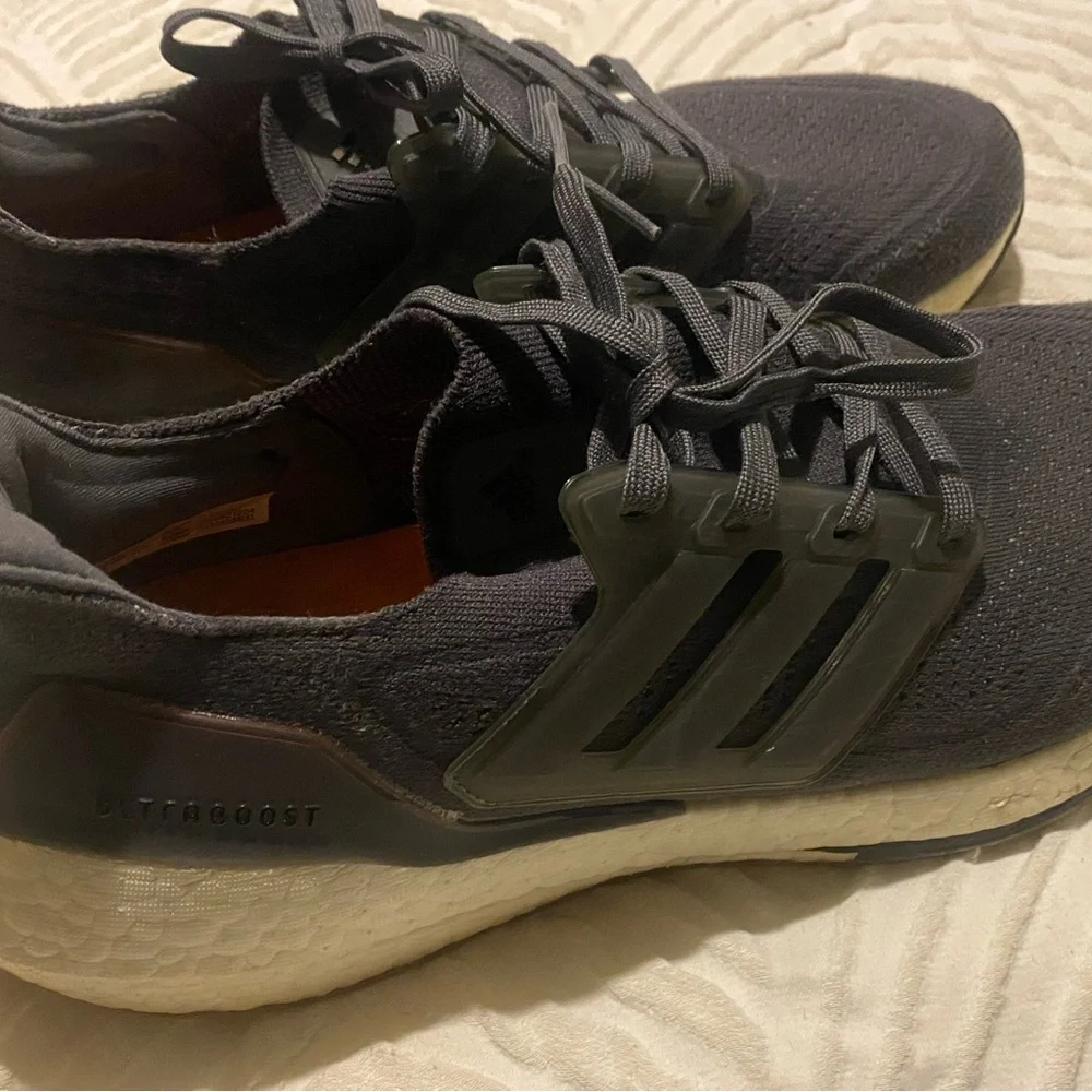 Adidas Ultraboost Men's Gray and Cream Athletic Shoes